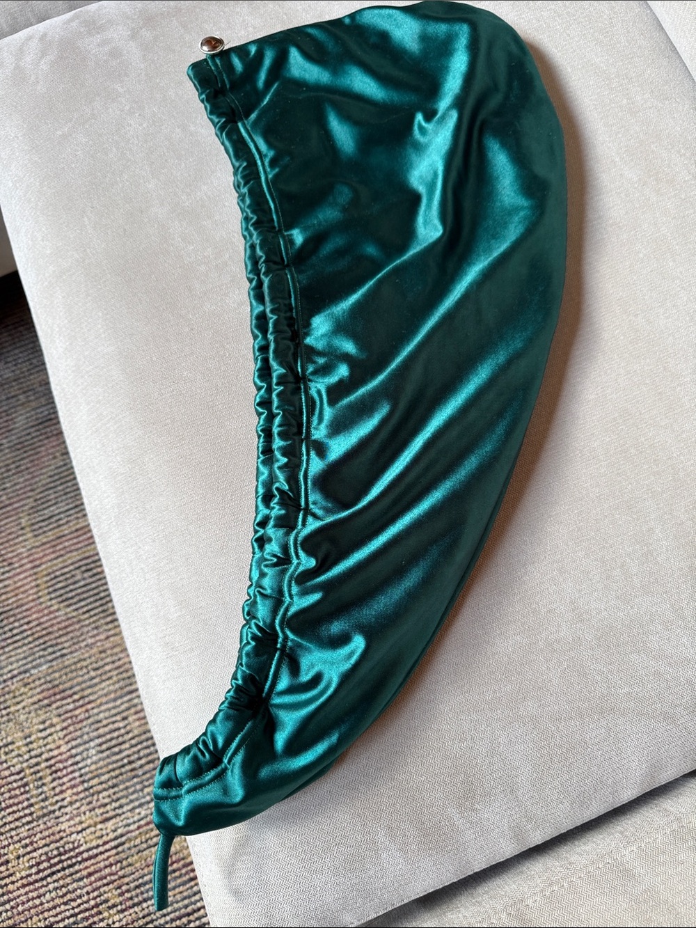 Mauves Emerald Satin Quick Dry Turban